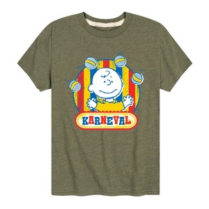Boys' - Peanuts - Charlie Brown Karneval Short Sleeve Graphic T-Shirt - 1 of 4