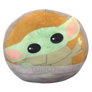 Star Wars The Mandalorian Child Carriage Squishy Travel Cloud Pillow Multicolored - 1 of 4