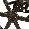 WELLFOR 124' Outdoor Aluminum Ship Wheel Mounted Hose Holder Copper - 3 of 4