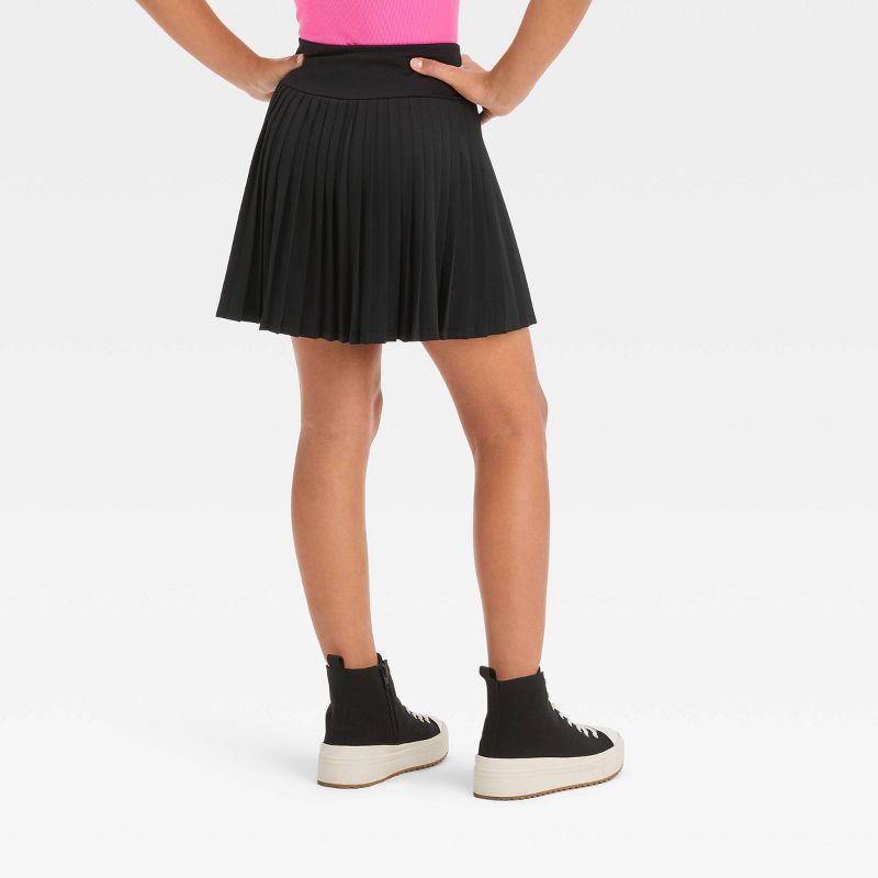 Girls' Knit Pleated Tennis Skirt - art class™, 3 of 5