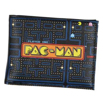 Bioworld Pac-Man Sublimated Allover Player One Gaming Design Bi-Fold Wallet Black
