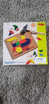 Haba Geo Shape Tack Zap Play Set - Geometric Designs With Hammer