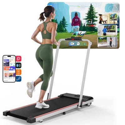 Deerrun 3 in 1 Folding Treadmills for Home, 3.0HorsePower Powerful and Quiet Under Desk Treadmill