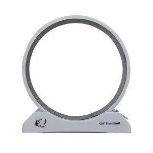 Sevobal Pet Toy Cat Exercise Wheel Running Spinning Scratching Fun, Cat Treadmill with Carpeted Runway, Kitty Cat Sport Toy, White, 31.5"*13"*33.85" - 1 of 4