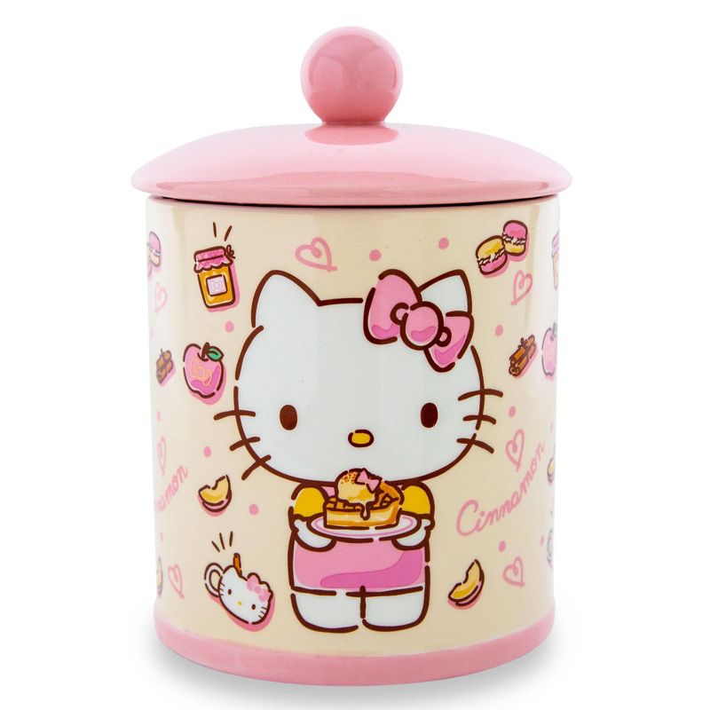Silver Buffalo Sanrio Hello Kitty Apples and Cinnamon Ceramic Snack Jar | 8 Inches Tall, 3 of 12