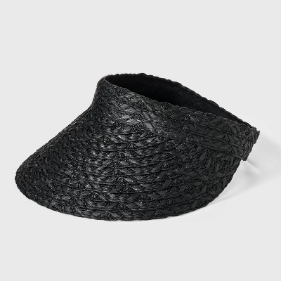 Straw Visor Hat - A New Day™ Black