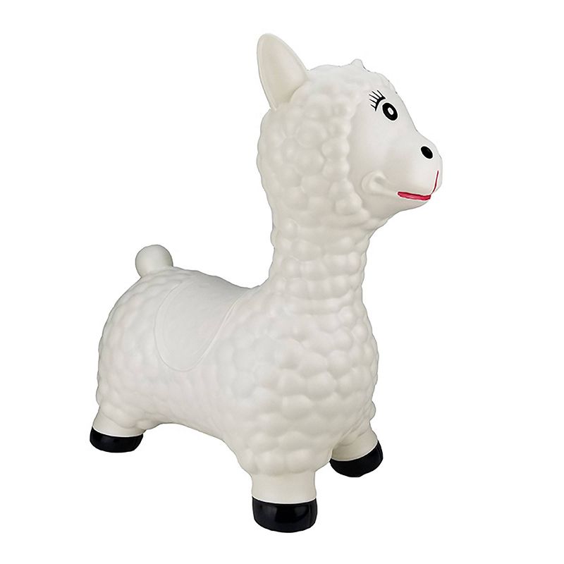 BounceZiez Inflatable Bouncy Ride On Hopper with Pump - Llama, 3 of 5