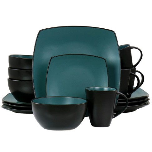 Teal deals dinnerware sets