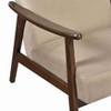 CAVINAS Velvet Accent Chair with Dark Walnut Finish,Mid-Century Upholstered Living Room Chairs,Reading Chairs for Living Room - 3 of 4