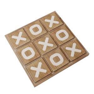 VIP Wood 10 in. Brown Tic-Tac-Toe Tabletop Decor - 1 of 2