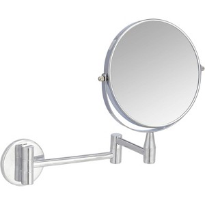 Round Wall Mount Vanity Mirror, 12.8x10 Inch 1X/5X Magnifying Bathroom Mirror - 1 of 4
