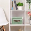 Aoibox Collapsible Fabric Storage Bins Boxes with Lids Green Set of 2 Decorative Closet Home Office Organizer 15x10x10 - 2 of 4