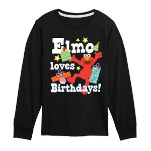 Boys' - Sesame Street - Elmo Loves B Days Long Sleeve Graphic T-Shirt - 1 of 3