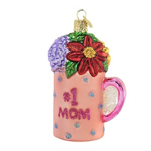 Old World Christmas 4.0 Inch Best Mom Mug Tree Ornament , Number One Unconditional (1PC) - 1 of 3