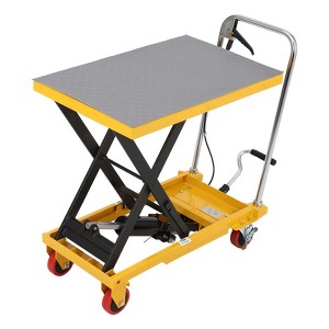 Hydraulic Lift Table Cart, Easy Lifting, 3mm Non-Slip Pads, Non-Leakage Hydraulic Pump, Manual Single Scissor Design - 1 of 4