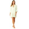 Women's Button Front Long Sleeve Tiered Dress Cover Up - 4 of 4