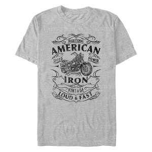 Men's Lost Gods American Iron Motorcycle Logo T-Shirt - 1 of 3