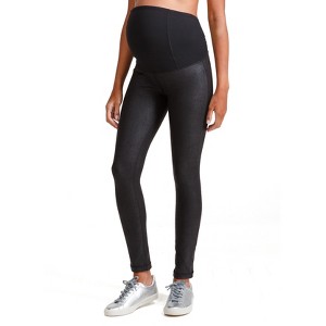 Ingrid & Isabel Faux Leather Maternity Legging with Crossover Panel - 1 of 4