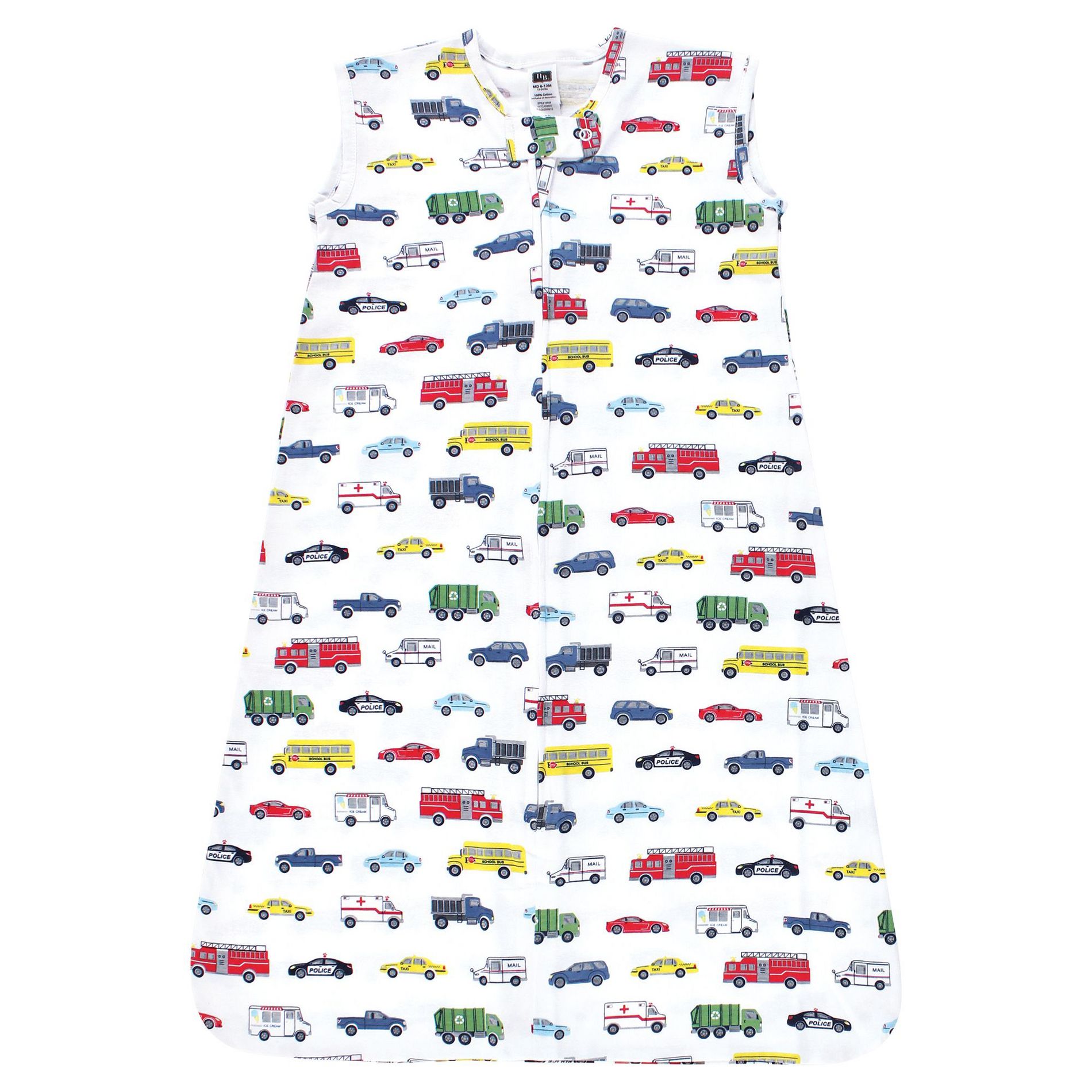 Hudson Baby Cotton Sleeveless Wearable Sleeping Bag, Sack, Blanket, Going Places, 18-24 Months