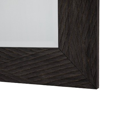 Bryson 43" x 31" Dark Bronze Wood Framed Wall Mirror