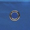 vidaXL Fabric Storage Boxes - Foldable Bins with Metal Eyelet for Wardrobe, Shelf, Cabinet - Blue, 12.6"x12.6"x12.6" - Set of 4 - 4 of 4