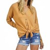 Women's Thermal Knit Tie Top - BiBi - 4 of 4