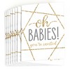 Big Dot of Happiness It's Twins - Fill In Gold Twins Baby Shower Invitations (8 count) - 2 of 4