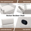 PAGED Modern Upholstered Rocker Accent Chair Swivel Recliner Chair with Tall Back for Living Room, Reading Room - 3 of 4