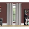 Monarch Specialties Curtain Panel 2Pcs Set 100 Blackout Grommet Living Room Bedroom Kitchen Thermal Insulation Polyester Grey Contemporary Modern - 2 of 4