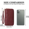 Clotth Womens Wallet - Large Capacity RFID Blocking Leather Wallet for Women Double Zipper Wristlet Clutch for Phone,Travel & Daily Use - 3 of 4