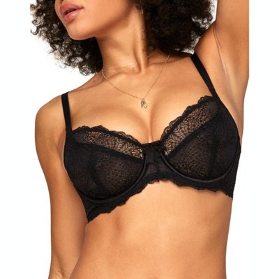 Adore Me Women's Hannalee Full Coverage Bra 36h / Jet Black. : Target