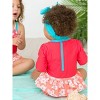 RuffleButts Baby Girls UPF50+ Sun Protected Long Sleeve Flower Skirted One Piece - 4 of 4
