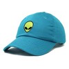 Dalix Alien Embroidered UFO Dad Hat Cotton Baseball Cap Adjustable Mens - 4 of 4
