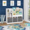 Kids Bookcase and Bookshelf, Multifunctional Bookcase with 3 Collapsible Fabric Drawers, Bookcase Display Stand - 3 of 4