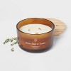 3-Wick Amber Glass Wooden Wick White Sage and Thyme Jar Candle 13oz - Threshold™ - 3 of 3