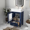 20"W Bathroom Vanity with Ceramic Sink, Bathroom Storage Cabinet with Drawer, Blue/Green/Black-ModernLuxe - 3 of 4