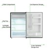 4.3 Cu.Ft Mini Fridge with Freezer, Single Door Mini Fridge, 7 Settings Temperature Adjustable - image 2 of 4