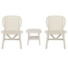 3 Pieces Hollow Design Patio Conversation Bistro Set for Balcony Garden Yard - 4 of 4