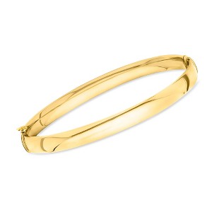 Ross-Simons Italian 10kt Yellow Gold Oval Bangle Bracelet - 1 of 3