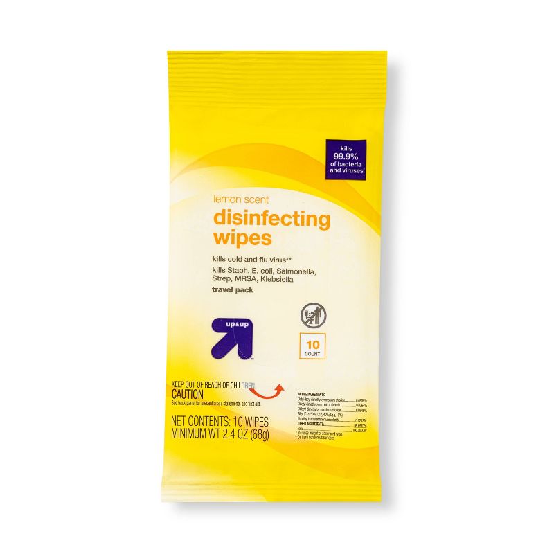 Lemon Disinfecting Wipes - 10ct - up &#38; up&#8482;, 1 of 5