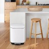 Stainless Steel Trash Can with Silent Lid - 12L Fingerprint-Proof & Salt-Corrosion Resistant Bin for Arabic Guest Bathrooms - 4 of 4