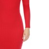 White Mark Women's Long Sleeve Rib Midi Sweater Dress - 4 of 4