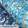 Vintage Area Rug - Rug for Living Room, Washable Rug, Non Slip Stain-Resistant Carpet, Low Pile Soft Vintage Design, Perfect for Bedroom & Dining Room - 4 of 4