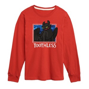 Boys' - How to Train Your Dragon - Toothless Stars Long Sleeve Graphic T-Shirt - 1 of 4
