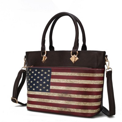 MKF Collection Lilian Vegan Leather Women’s FLAG Tote Bag by Mia K