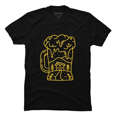 Men's Design By Humans Christmas Beer By VEKTORKITA T-Shirt