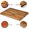 Cheese Charcuterie Board for Kitchen, Extra Large Cutting Board with Side Handles & Juice Grooves, Reversible Wooden Chopping Board - 3 of 4