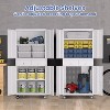 73" Metal Storage Cabinet with Wheels | Heavy-Duty Garage Organizer w/ Locking Doors, 2 Drawers & Adjustable Shelves | for Garage, Workshop & Office - 2 of 4