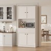 70" Tall Pantry Cabinet, Kitchen Storage Cabinet with Microwave Stand, Drawer, Wood Cupboard Furniture for Dining Room, Living Room - 2 of 4