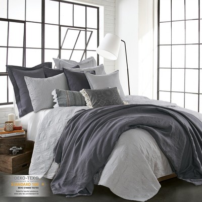 Charcoal Linen Twin/Twin XL Duvet Cover Set